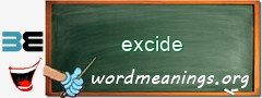 WordMeaning blackboard for excide